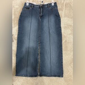 L.A. BLUES Dark Blue Denim with Gold Stitching